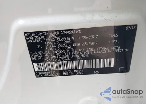 2018 Toyota Rav4 Le from USA, damaged, VIN JTMZFREV0JJ751416